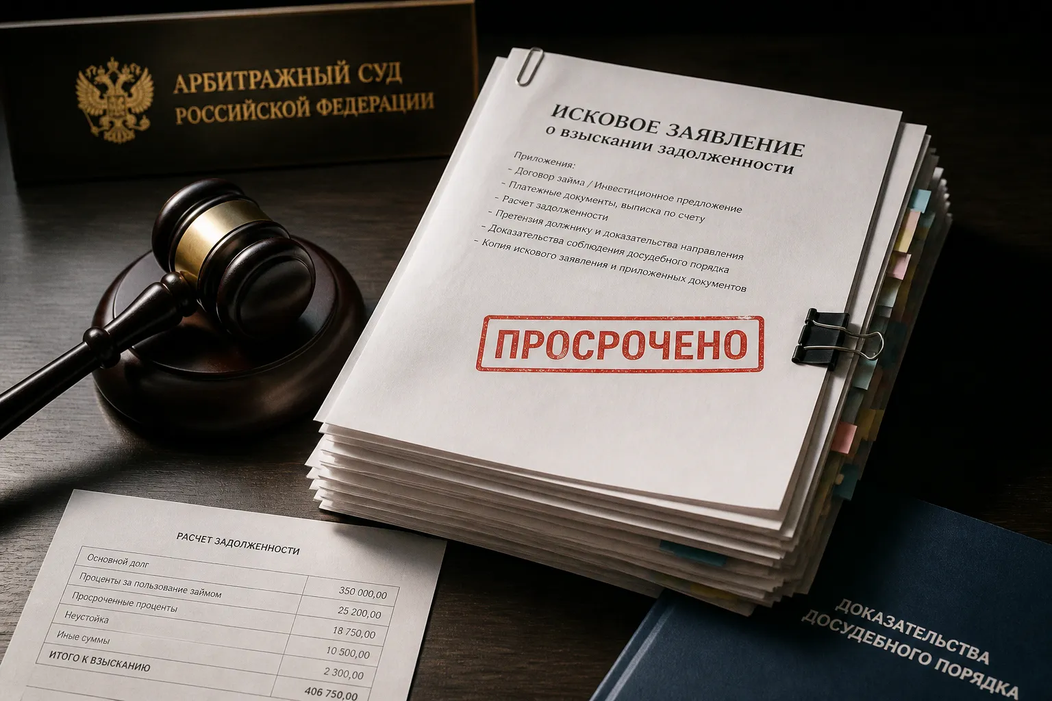 Взысканию задолженности образец: какие документы нужны инвестору